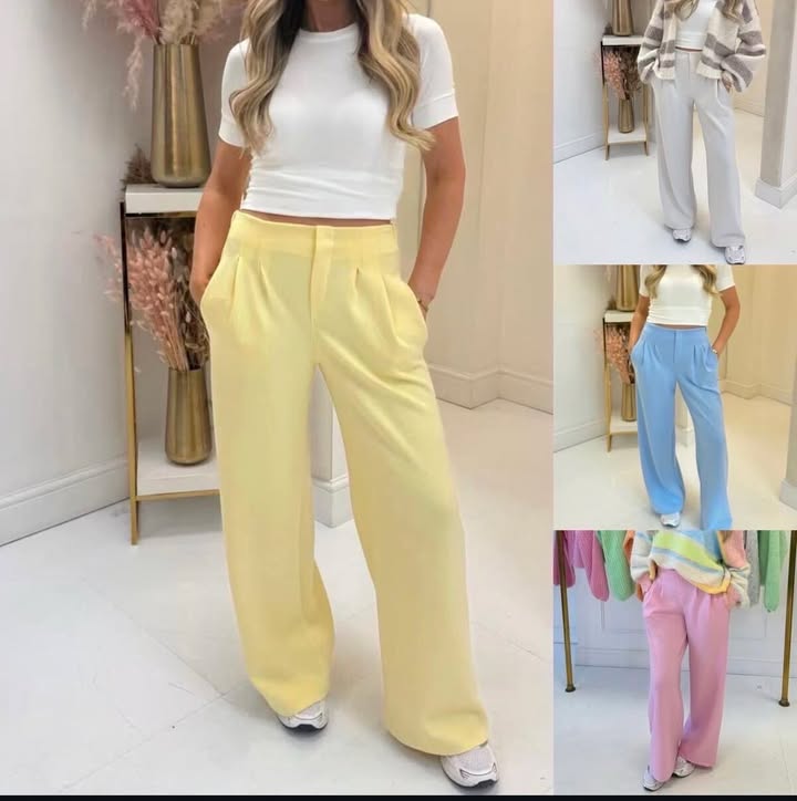 Pantalon avec plis